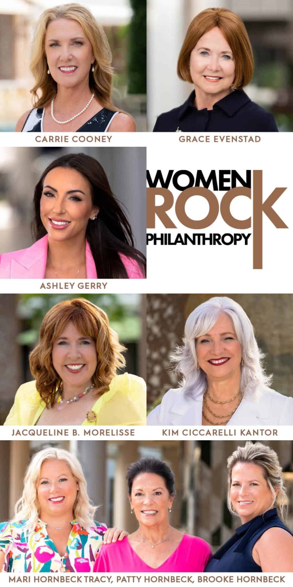 Women Rock Philanthropy Honoree headshots
