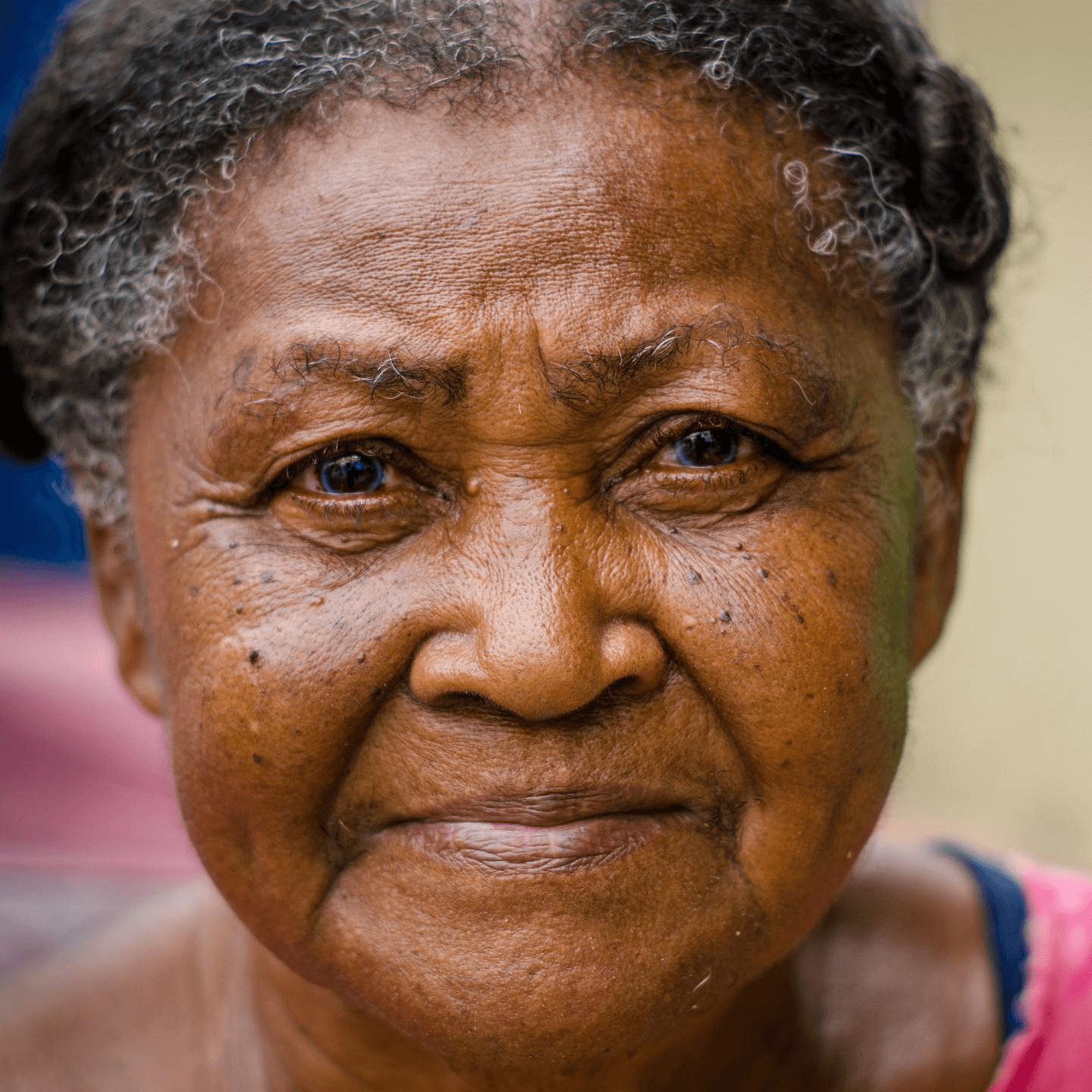 close up of a senior woman